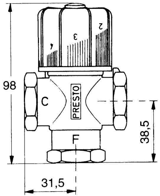 PRESTO 920 VALVULA MEZCLADORA 3/4" -99200-