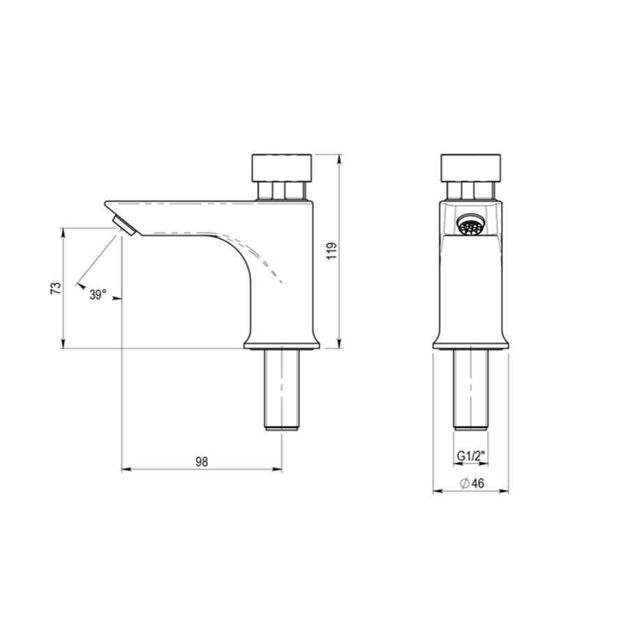 GRIFO LAVABO PRESTO XT-L AGUA FRIA