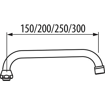 CAÑO ALTO 20CM BATERIA FREG. TRES -9134315-