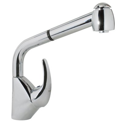 MONOMANDO FREG. VERTICAL DUCHA EXTRAIBLE TRES CR. 