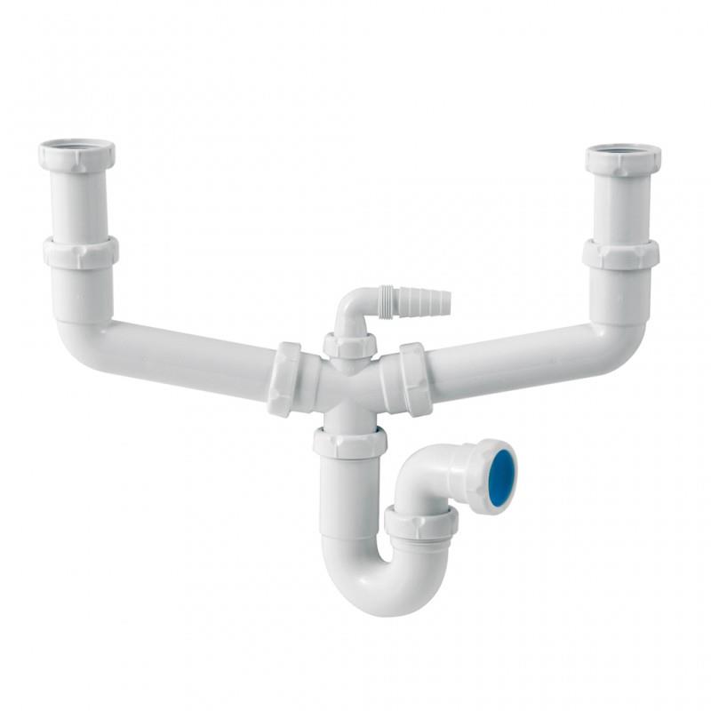 SIFON DOBLE FREGADERO S-50 11/2"  -05108-