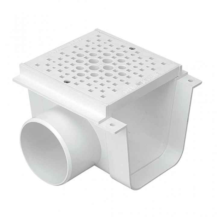 CANALETA CON REJILLA PEATONAL Y SALIDA GRIS S-243 