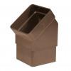R390 CODO 67º TUBO BAJANTE CANAL OMEGA MARRON 