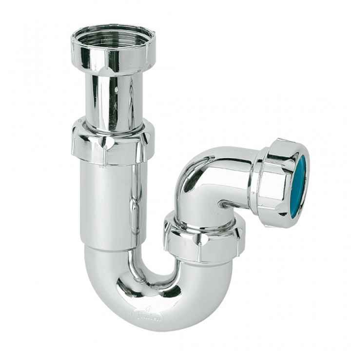 SIFON CURVO EXTENSIBLE CROMO S-181 11/4"
