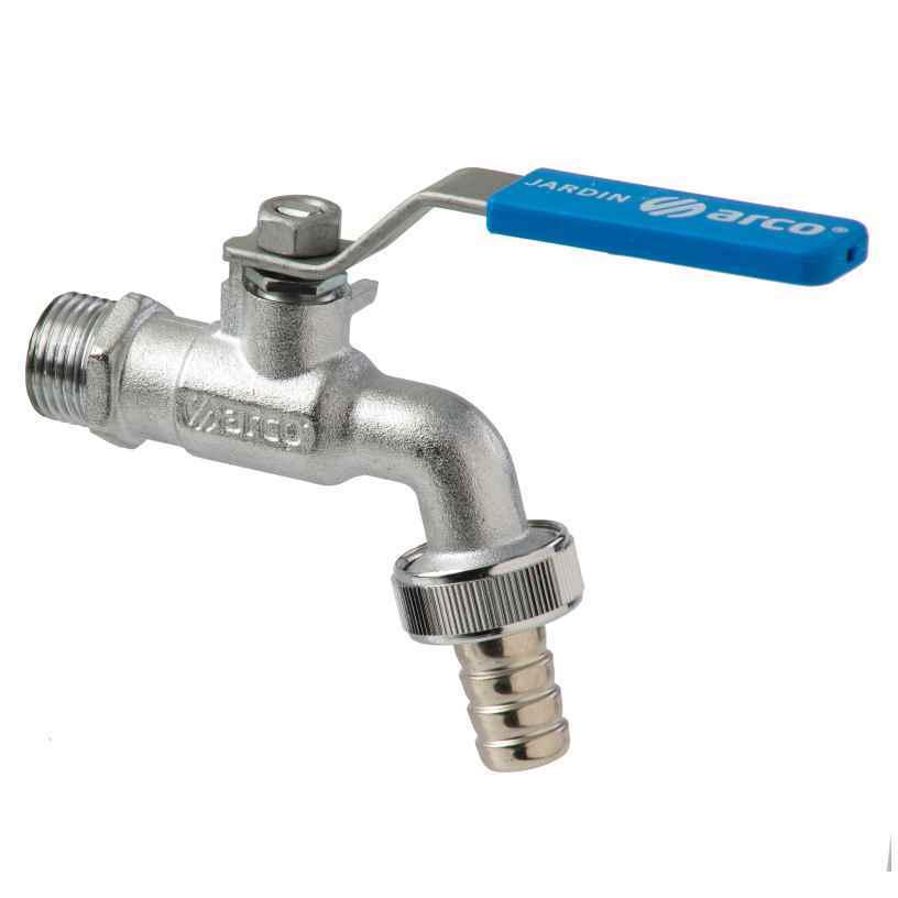 GRIFO JARDIN "ARCO" CURVO R/MANGUERA 1/2"X1/2" 
