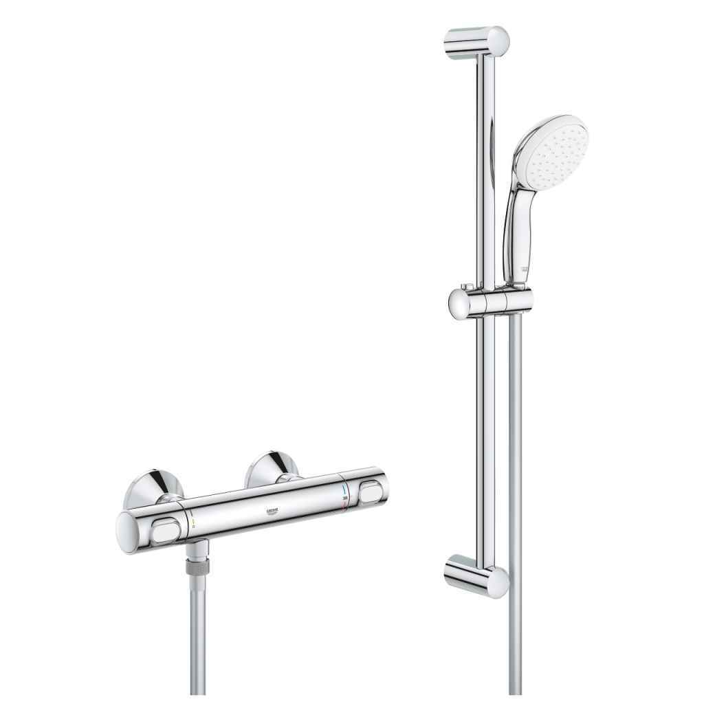 GROHE G500 CJTO DUCHA TERMOSTATO+BARRA CROMO