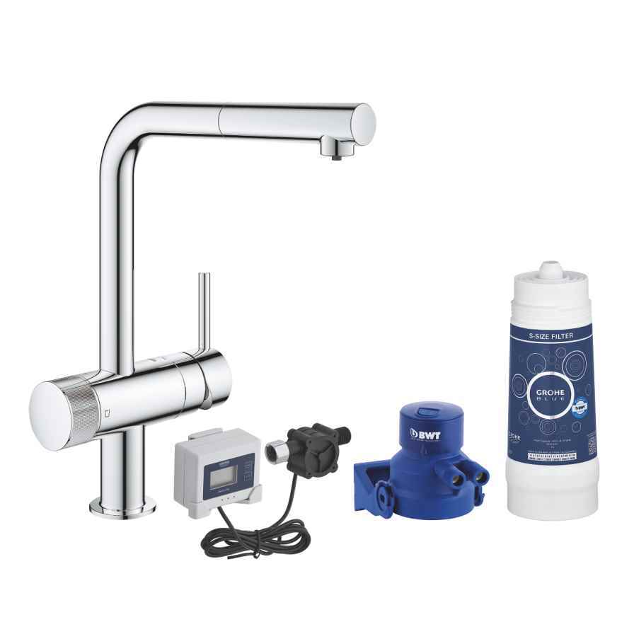 GROHE PURE MINTA EXTRAIBLE+5 ETAPAS "S" CROMO