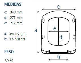 ASIENTO W.C ESTOLI MODELO LUNA A-80P BLANCO