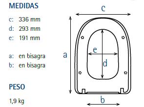 ASIENTO W.C GSI BLANCO C/BISAGRA M-36P