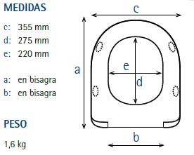ASIENTO W.C MILOS BLANCO BISAGRA M-36P