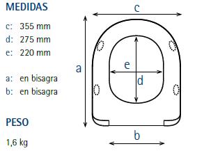 ASIENTO W.C MILOS A-50P BLANCO
