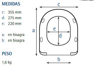 ASIENTO W.C MILOS A-51P BLANCO