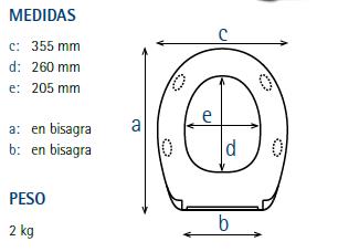 ASIENTO W.C REINA BLANCO BISAGRA M-36P