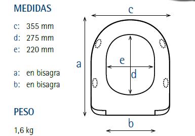 ASIENTO W.C MILOS BLANCO