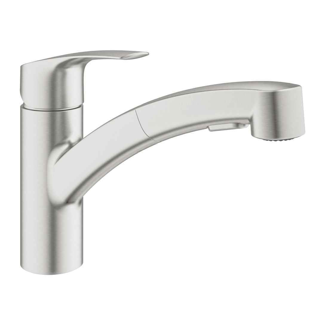 GROHE MONOMANDO FREG. VERT. EUROSMART SUPERSTEEL
