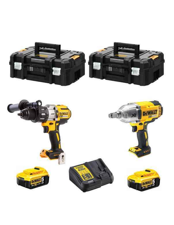 KIT DEWALT TALADRO PERCUTOR+LLAVE IMP. PAR ALTO
