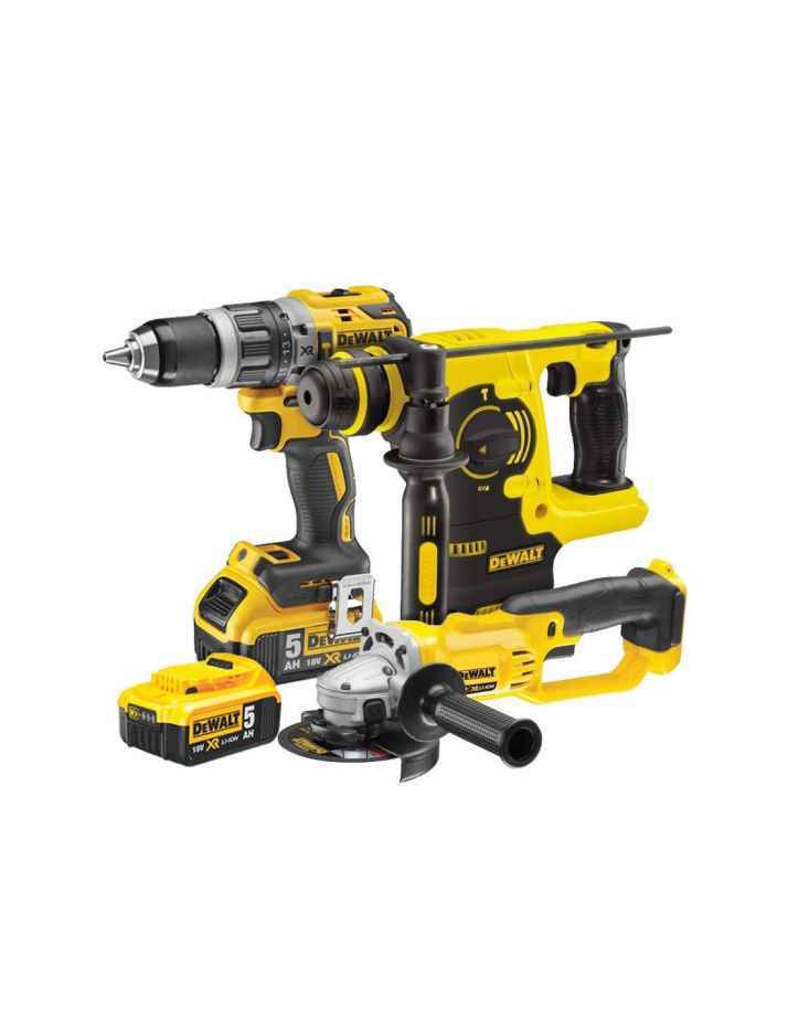 KIT DEWALT TALADRO P.+MARTILLO+AMOLADORA CPROF265